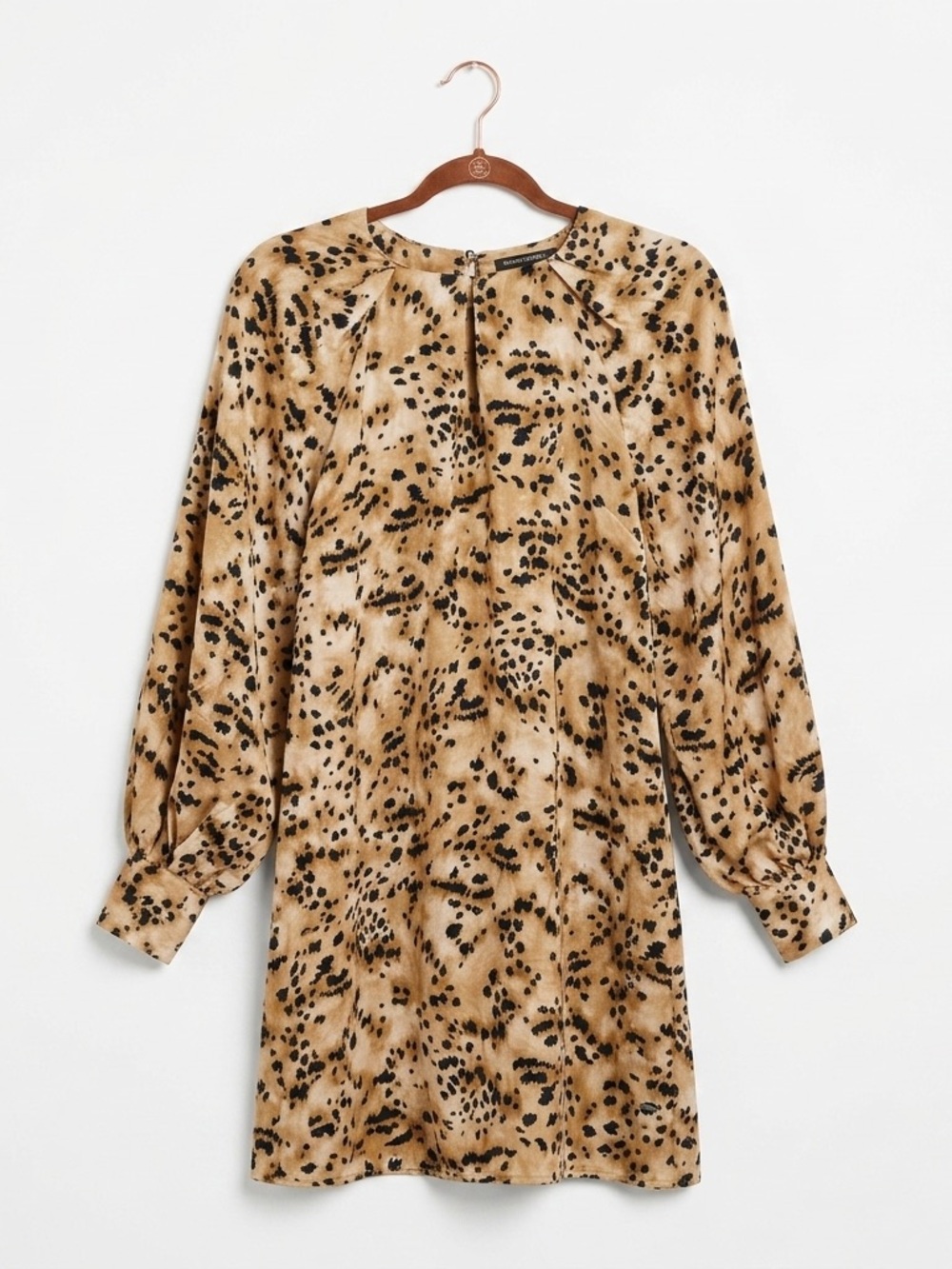 Banana Republic Leopard Print Mini Dress Balloon Sleeve NWT XS
